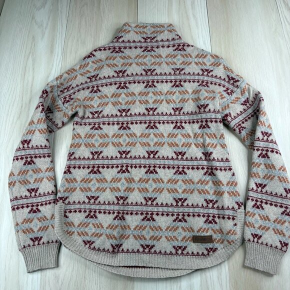 Sherpa Womens Gray Long Sleeve Adventure Gear Aztect Print Sweater Size X-Small - Picture 1 of 11